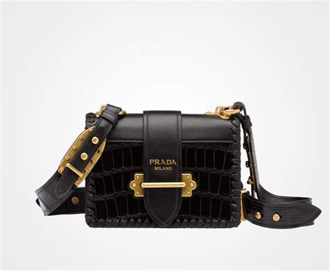 the prada cahier bag.|prada cahier crocodile leather bag.